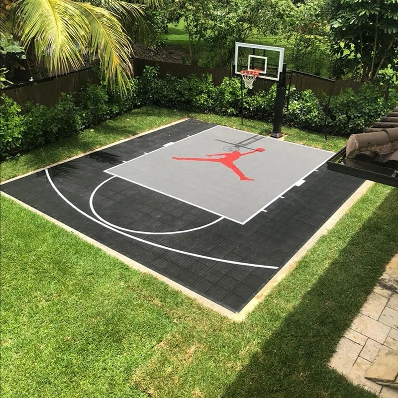 Used Basketball Flooring Residential Backyard Courts Flexible Sports Surface