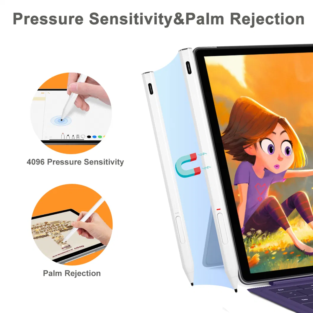 Stylus Pencil for Surface PRO Laptop Studio Go Book Active Pen 4096 Pressure Sensitive Palm Rejection Surface Pen
