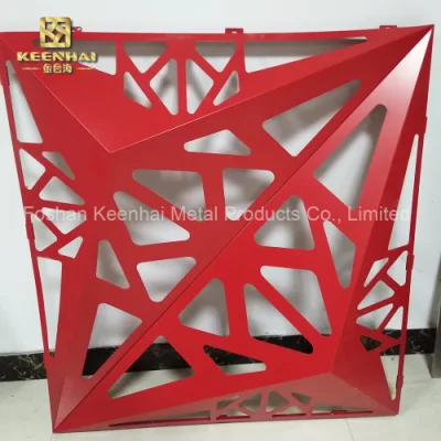 Building Material Red Color Custom Laser Cut Decorative Facade Curtain Wall Panel Terracotta Panel Wall Panels Exterior Cladding (CW